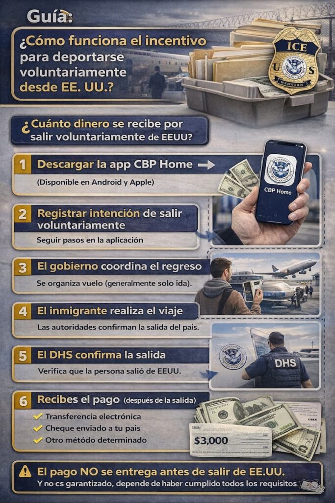 Guia para deportarse y cobrar incentivo