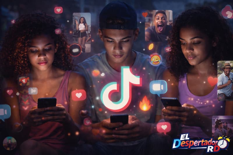 Jovenes dominicanos y tendencia de Tik Tok