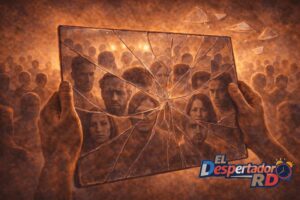 reflejos fragmentados de la multitud